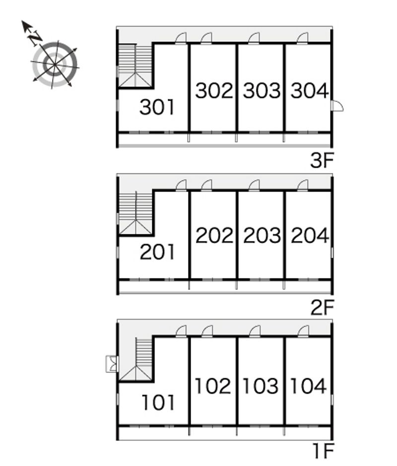 レオパレスフォンティーヌ 間取り配置図