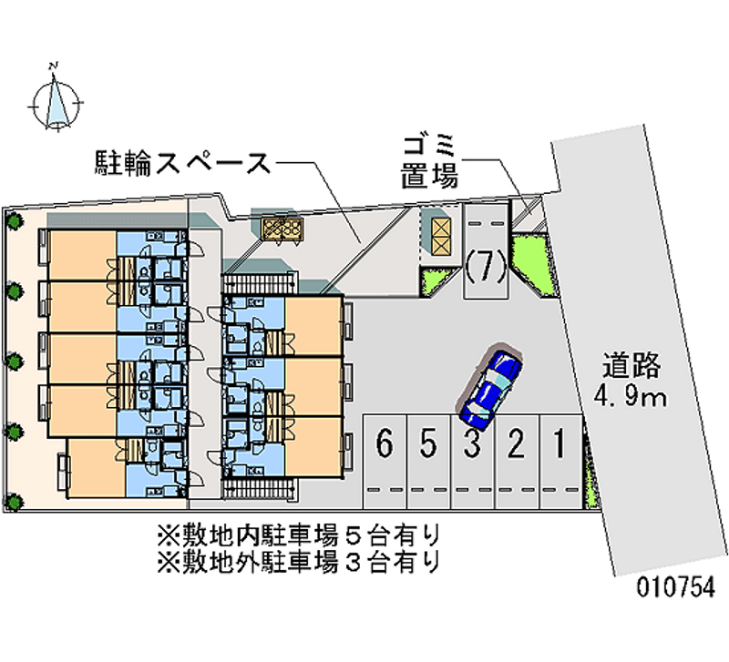 レオパレスあまの 月極駐車場