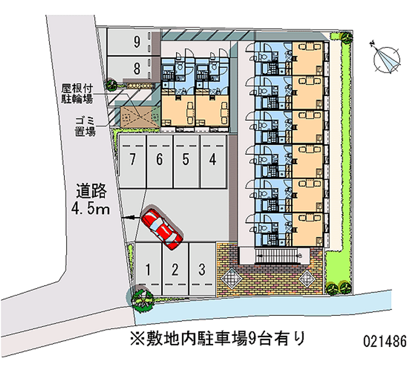 レオパレスグランチャ 月極駐車場