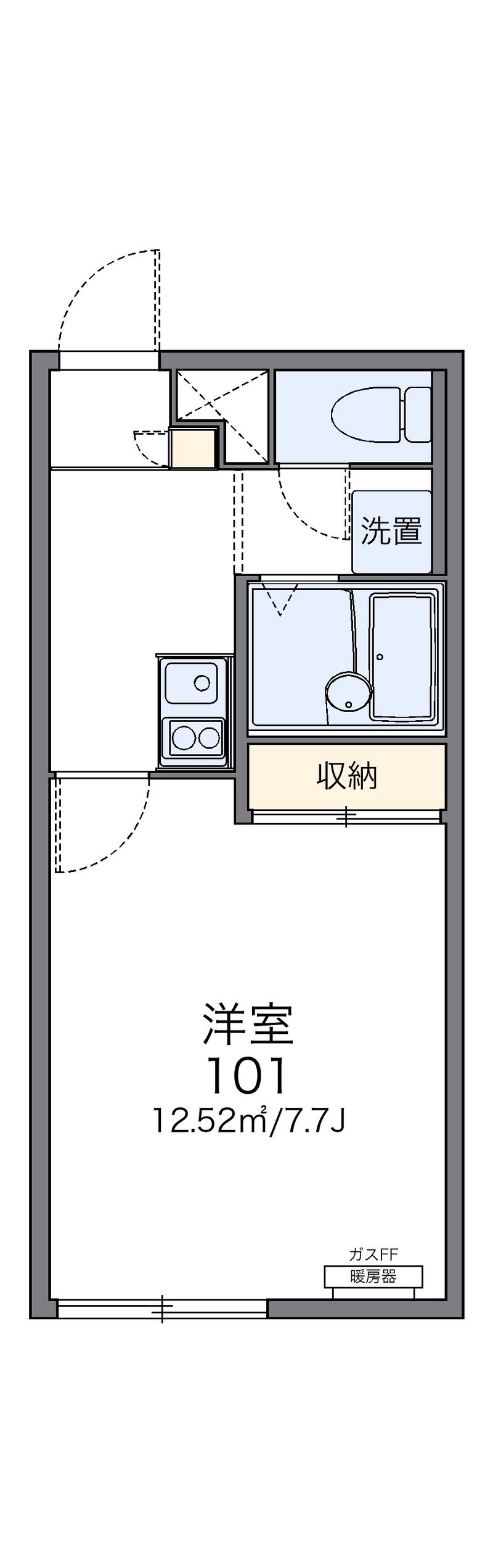 レオパレス三共２２ 間取図