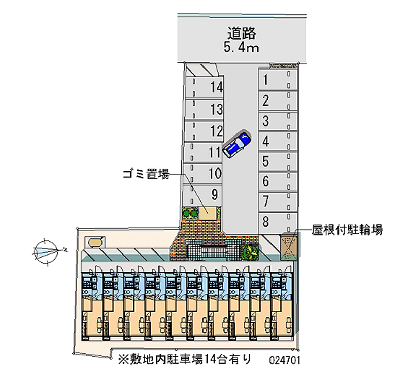 レオパレス城東 月極駐車場