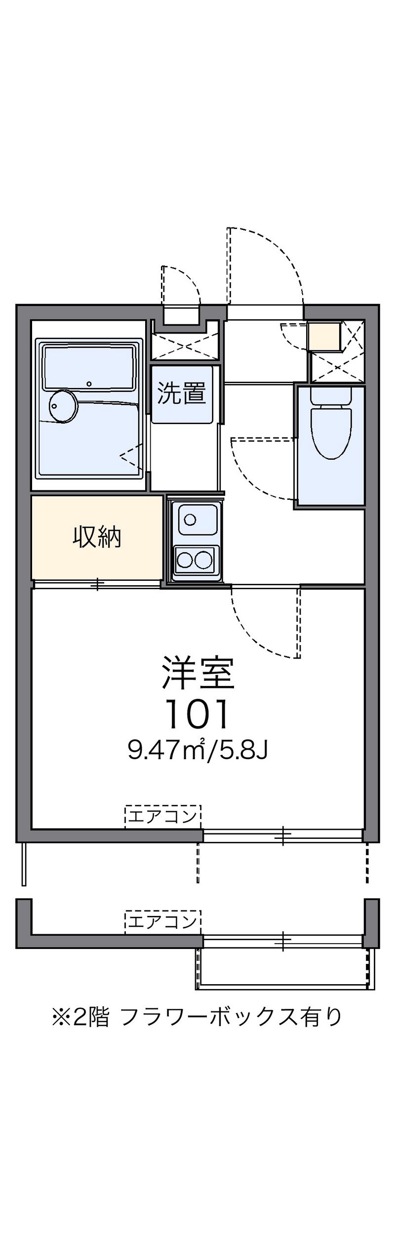 レオパレスデュオ　グラーティア 間取図