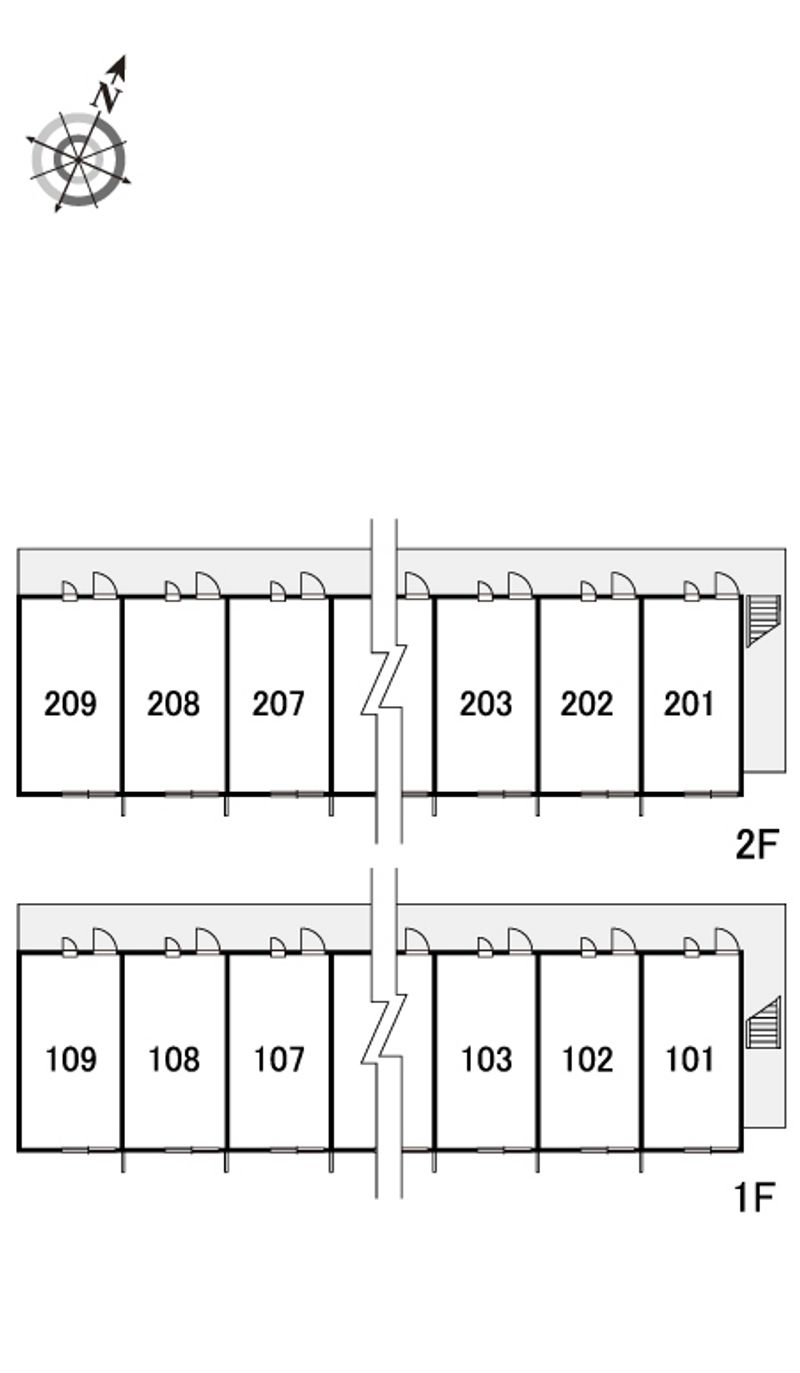 レオパレスヴォワール 間取配置図