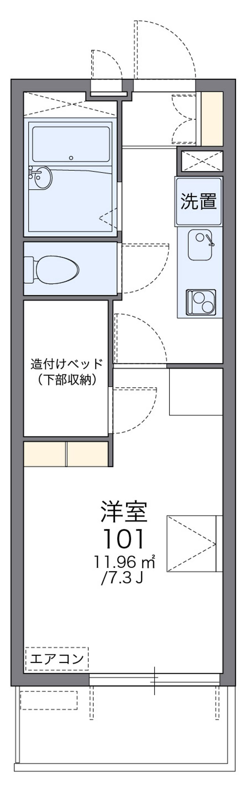 レオパレス山畔 間取図