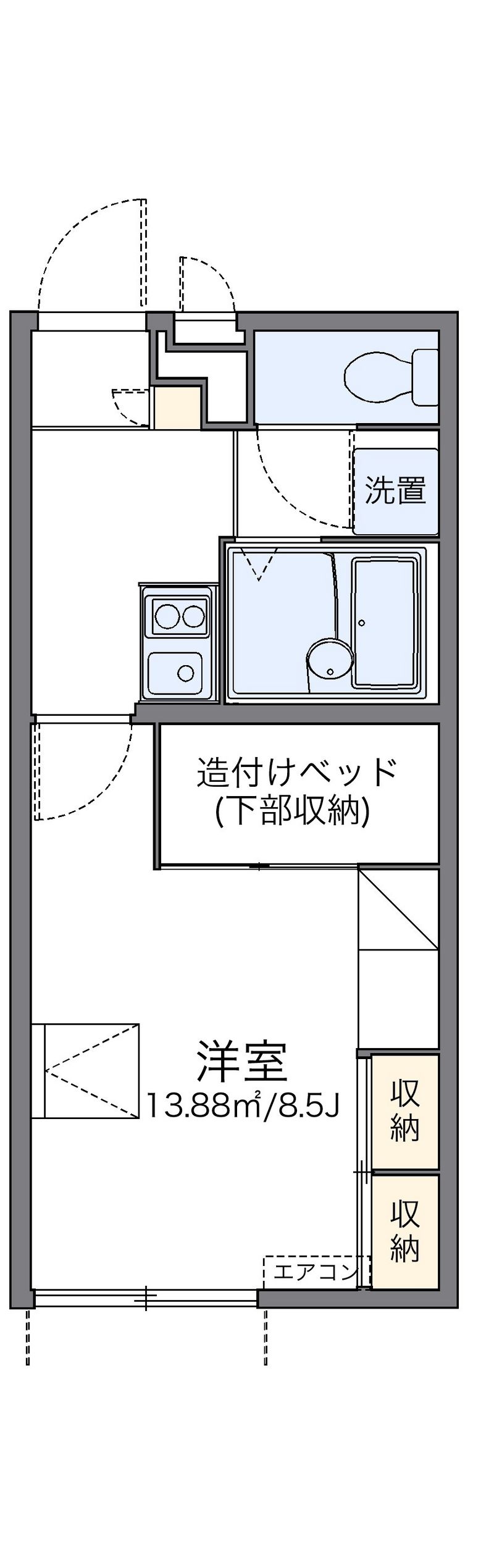 レオパレスマグノゥリア 間取図