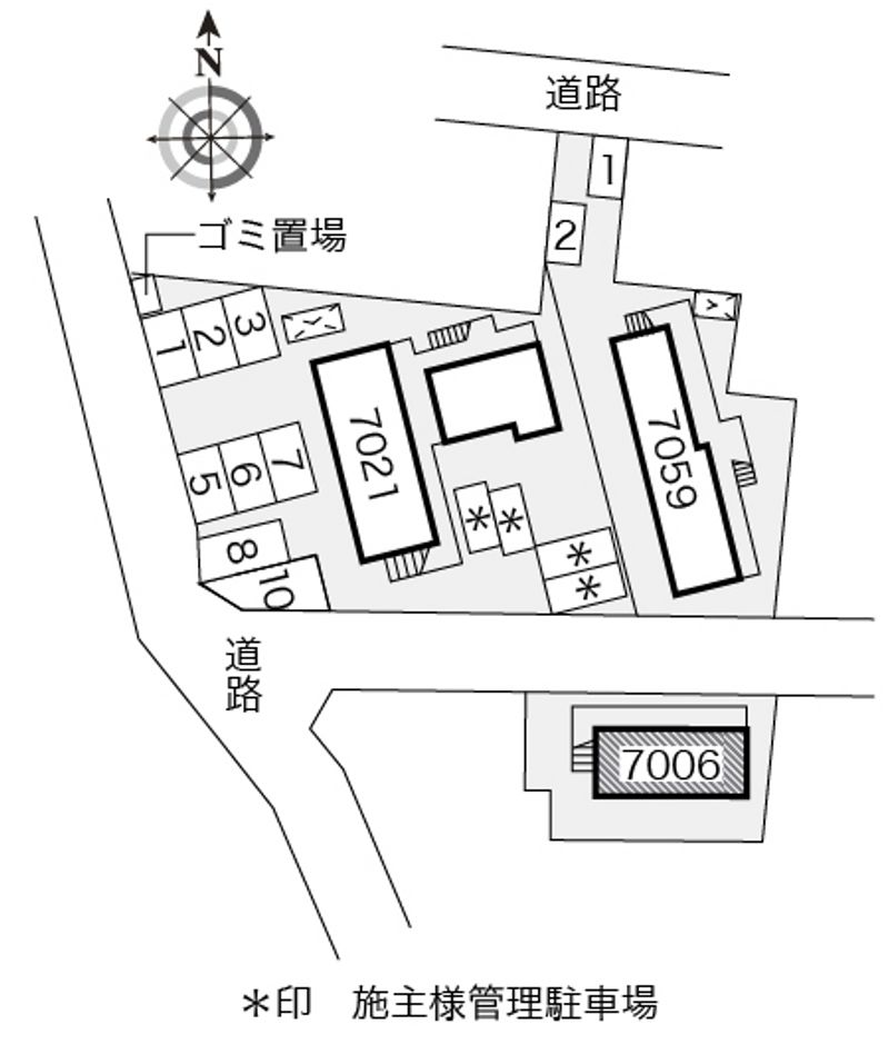 レオパレスビレッジ光が丘参番館 配置図