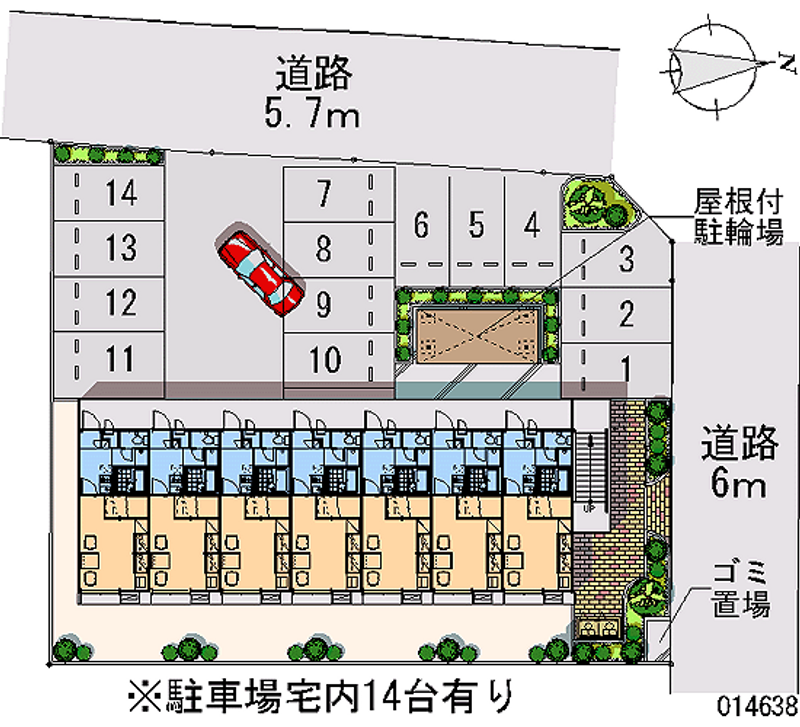 レオパレスサニーホームズ２ 月極駐車場