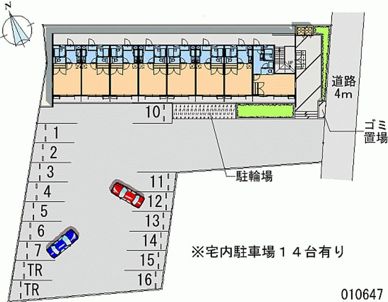 レオパレスアサギリ 月極駐車場