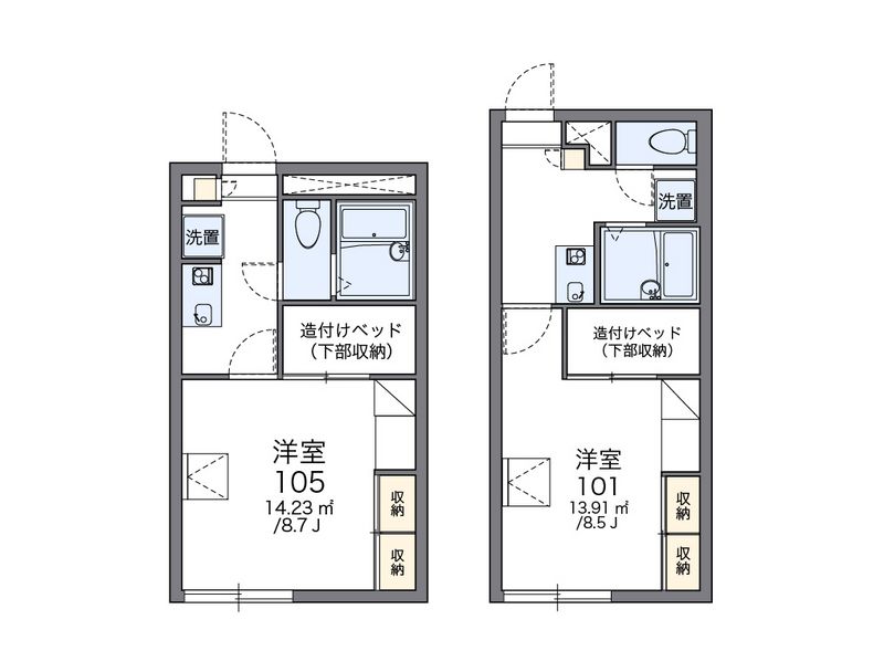 レオパレスエスポワール 間取図
