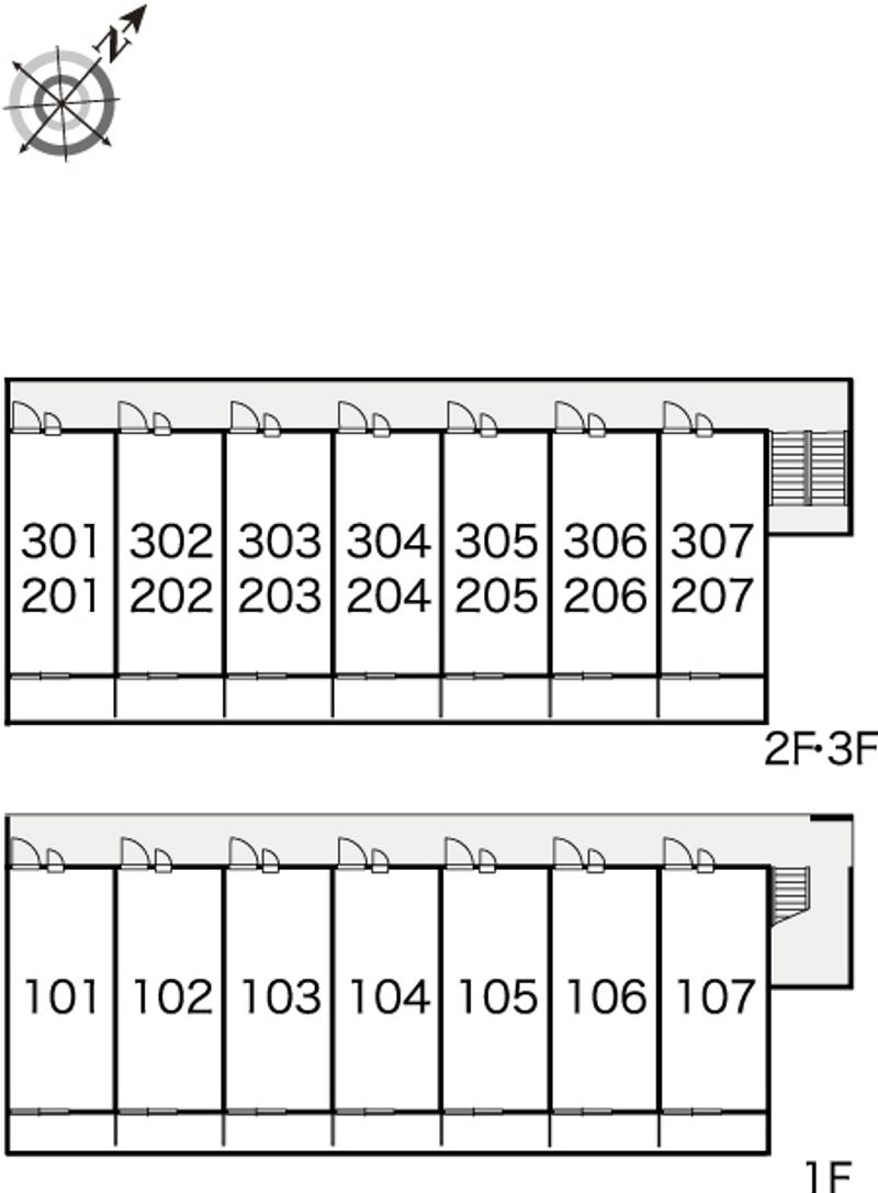 レオパレスルーペ１０７５ 間取配置図