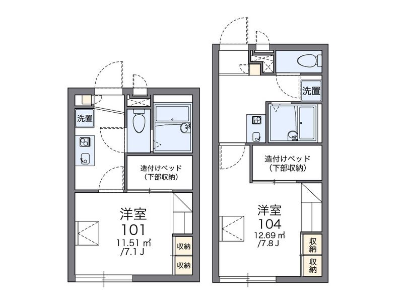 レオパレス福岡大学前Ａ 間取図