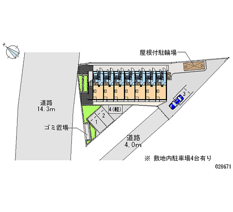 レオパレスＮＡＮＴＳＵＫＡ 月極駐車場