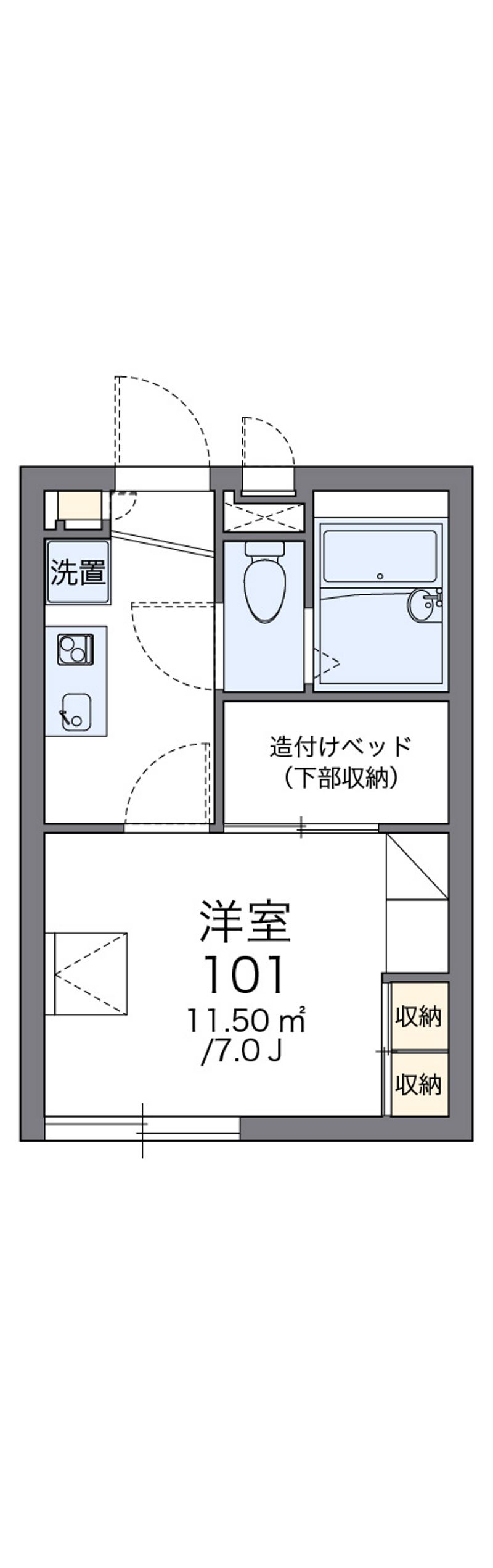 レオパレスコート　アベⅡ 間取図