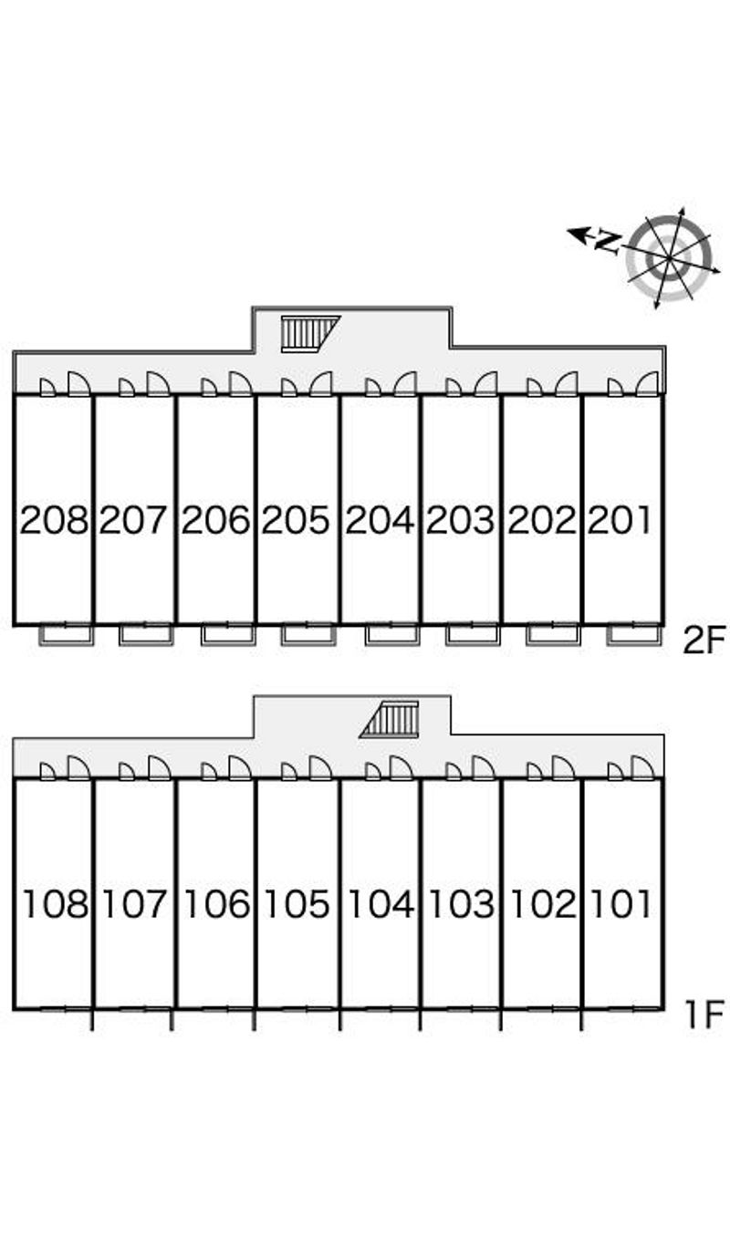 レオパレス水辺の里 間取配置図