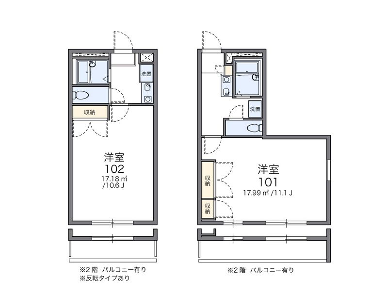 レオパレス若宮 間取図