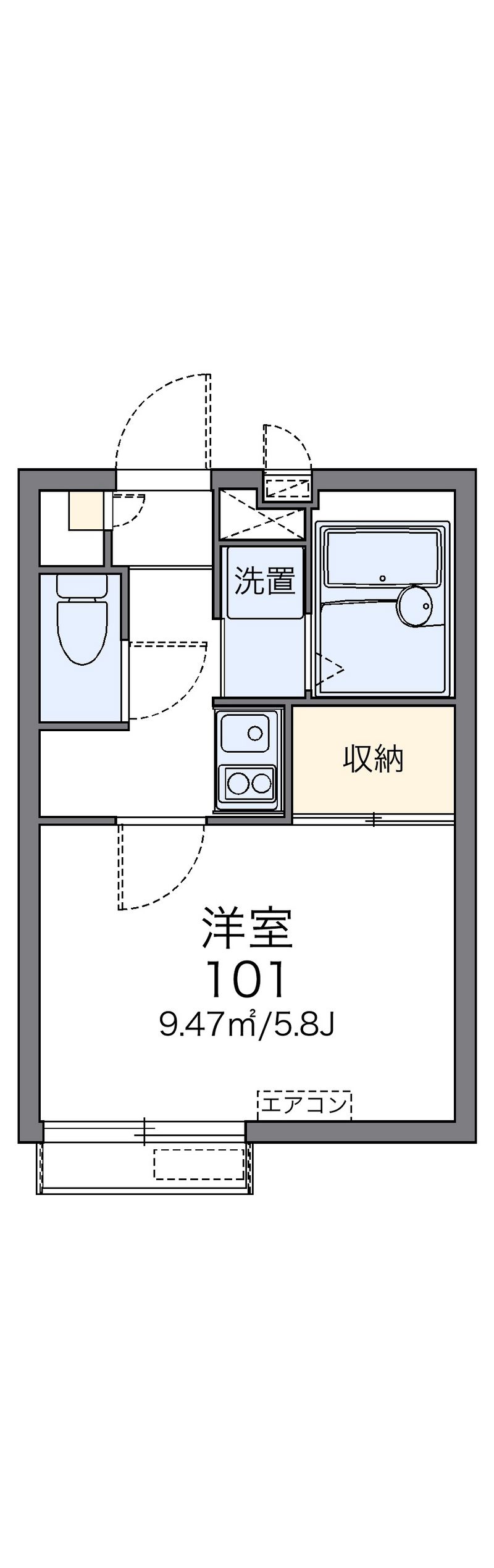 レオパレスクレスト千寿二号舘 間取図