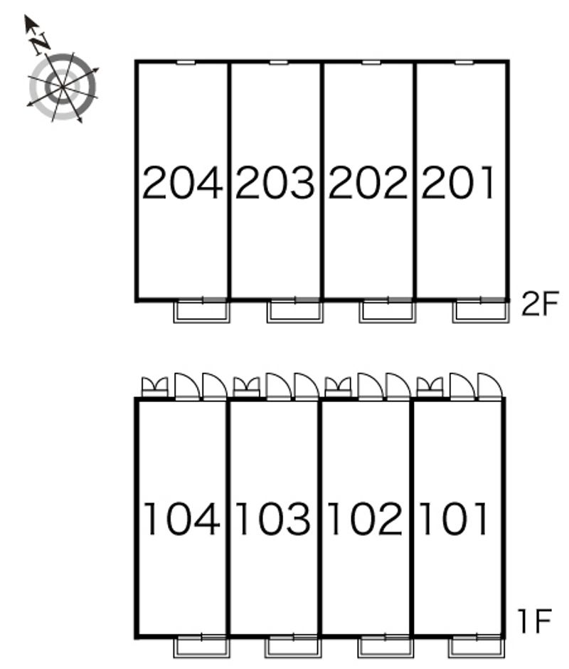 レオパレス庚申坂 間取り配置図