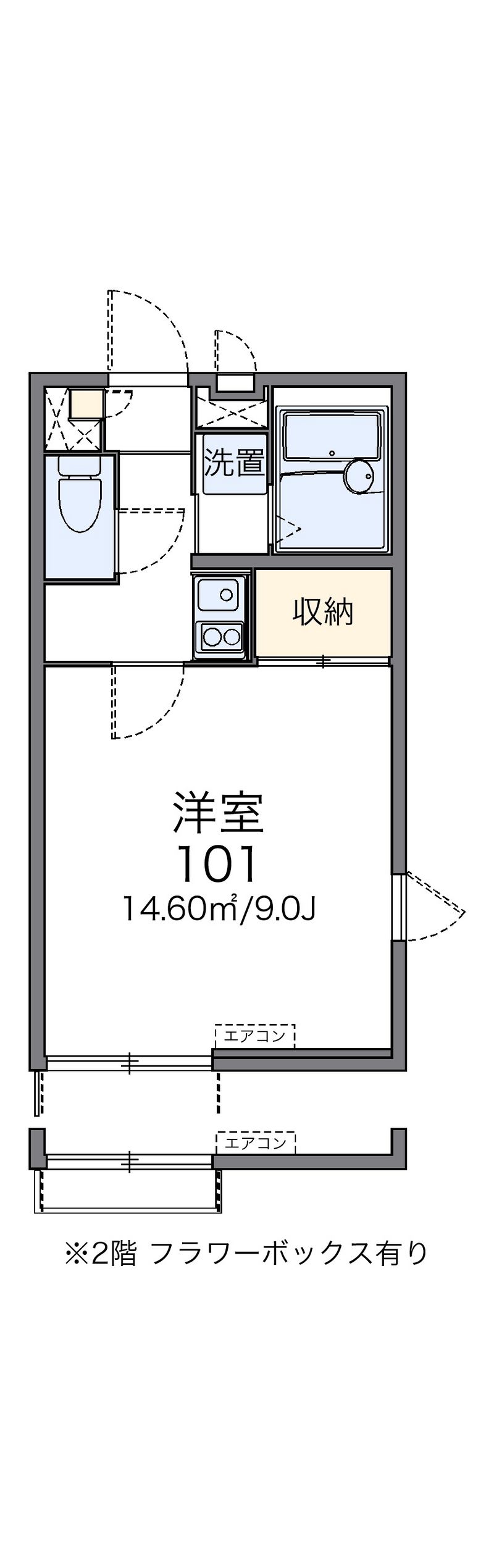 レオパレスナカトミ 間取図