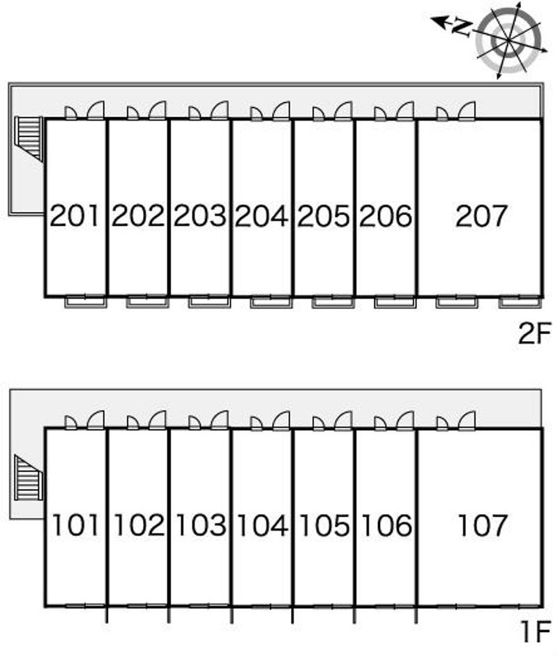レオパレスグローリア 間取り配置図