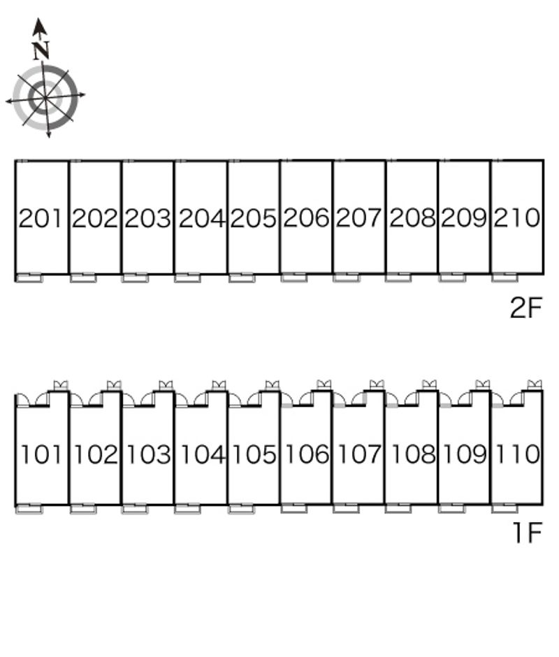 レオパレスクラージュⅡ 間取配置図