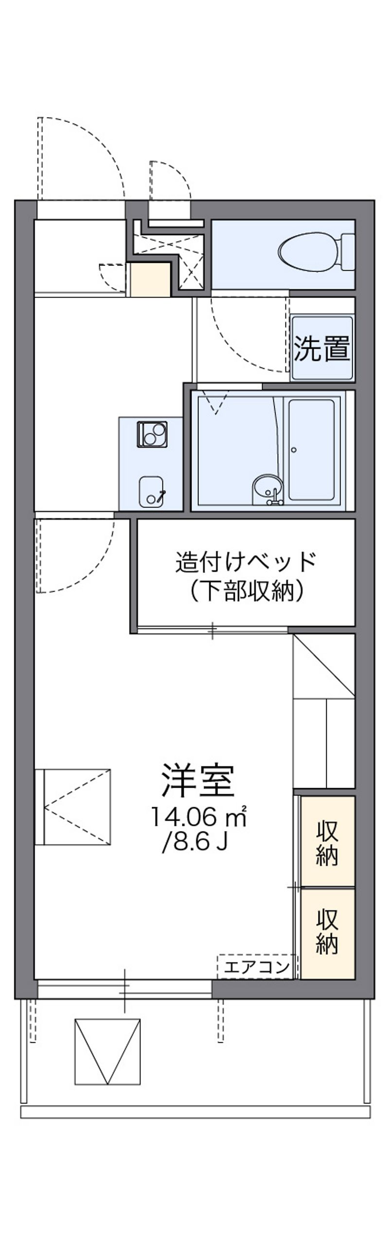 レオパレス東金沢 間取図