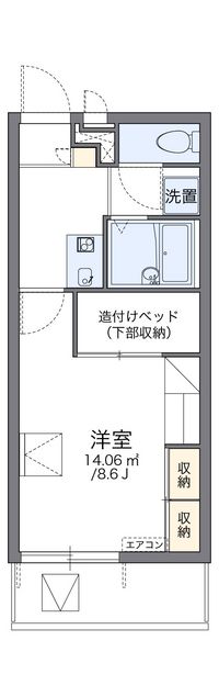 レオパレス東金沢 間取り図