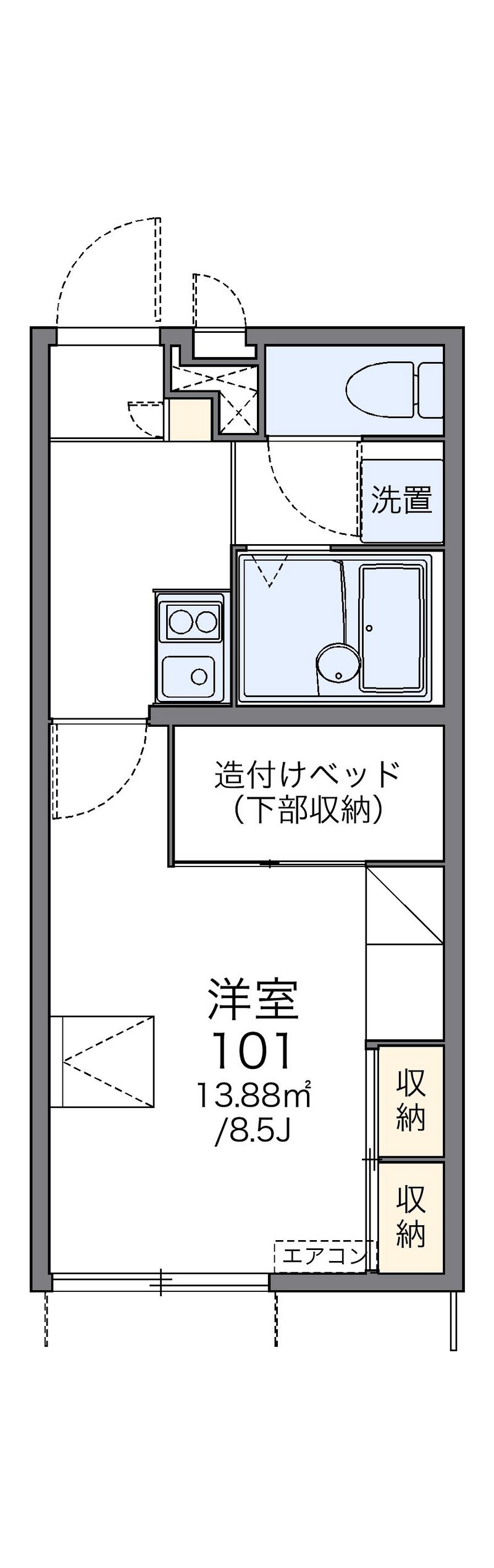 レオパレスエバーグリーン 間取図