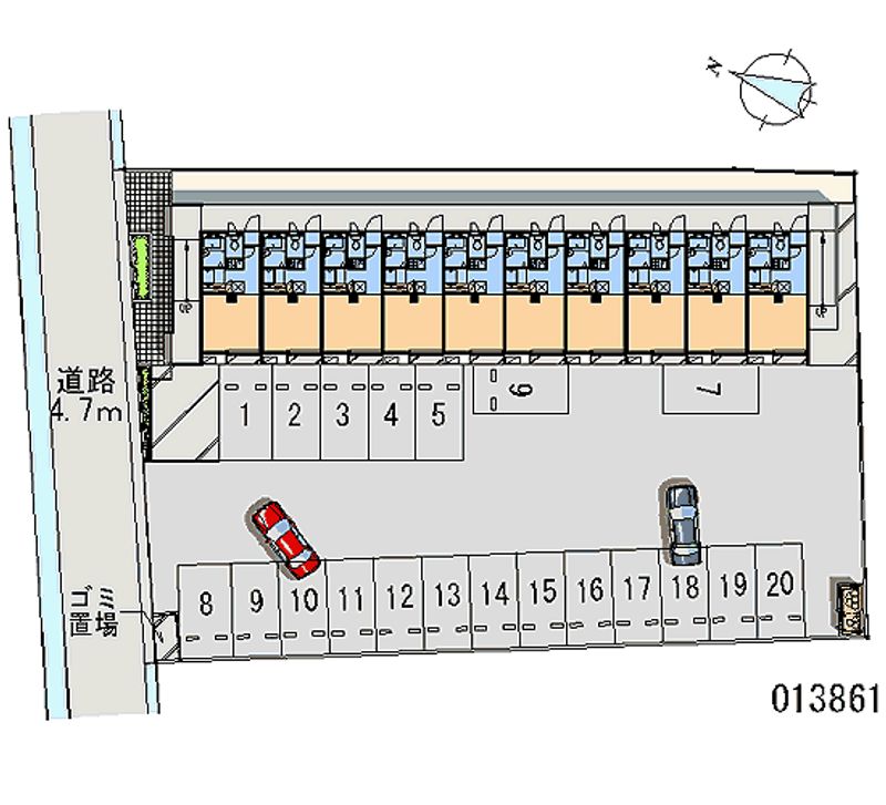 13861 Monthly parking lot