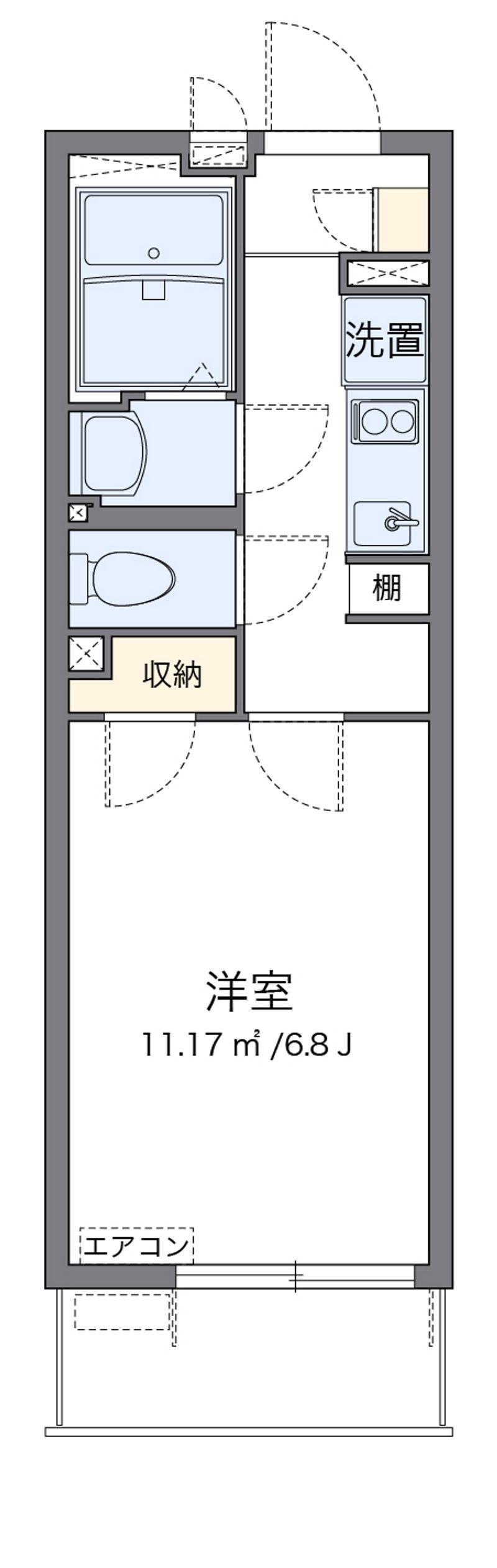 クレイノＨＩＫＡＲＩ 間取図