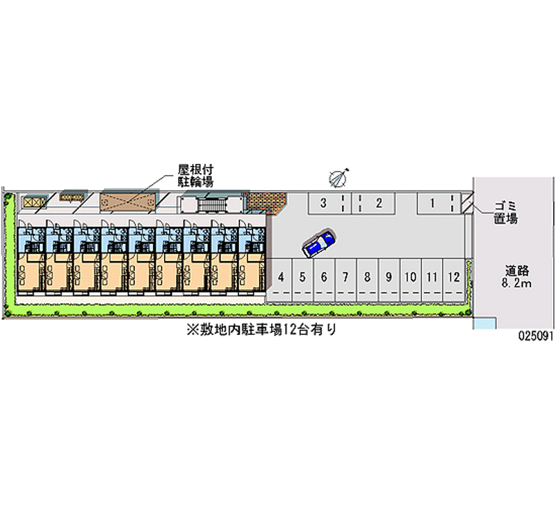 レオパレスドウージェム 月極駐車場