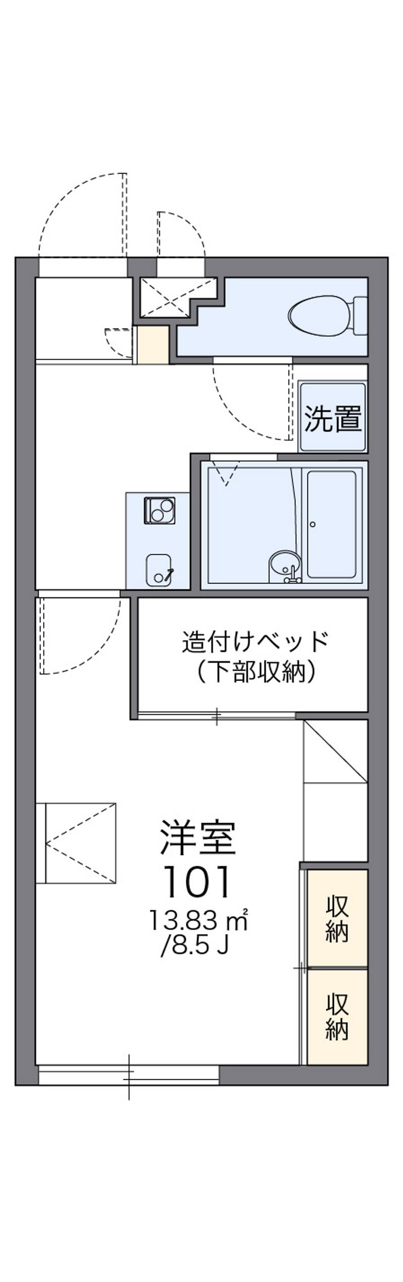 レオパレスグリューン 間取図