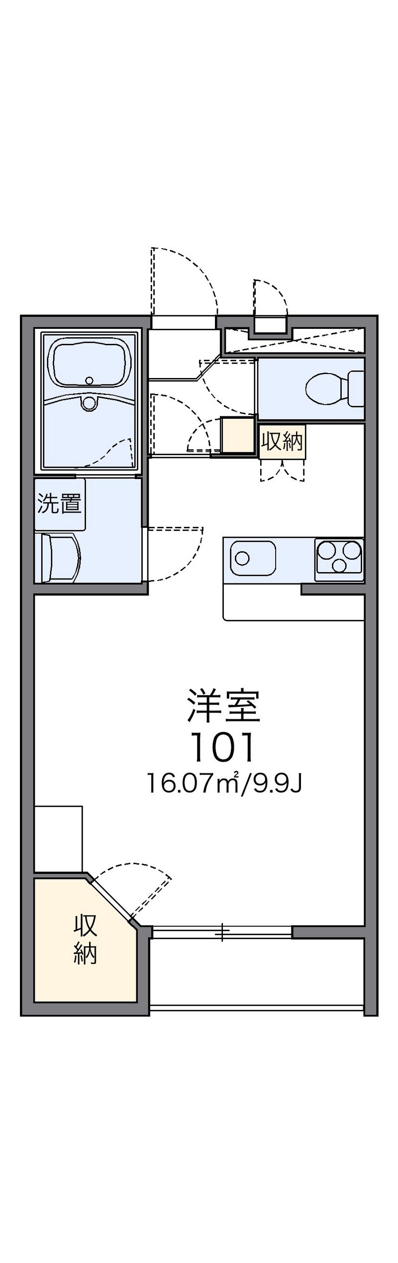 レオパレスサードなわて 間取図