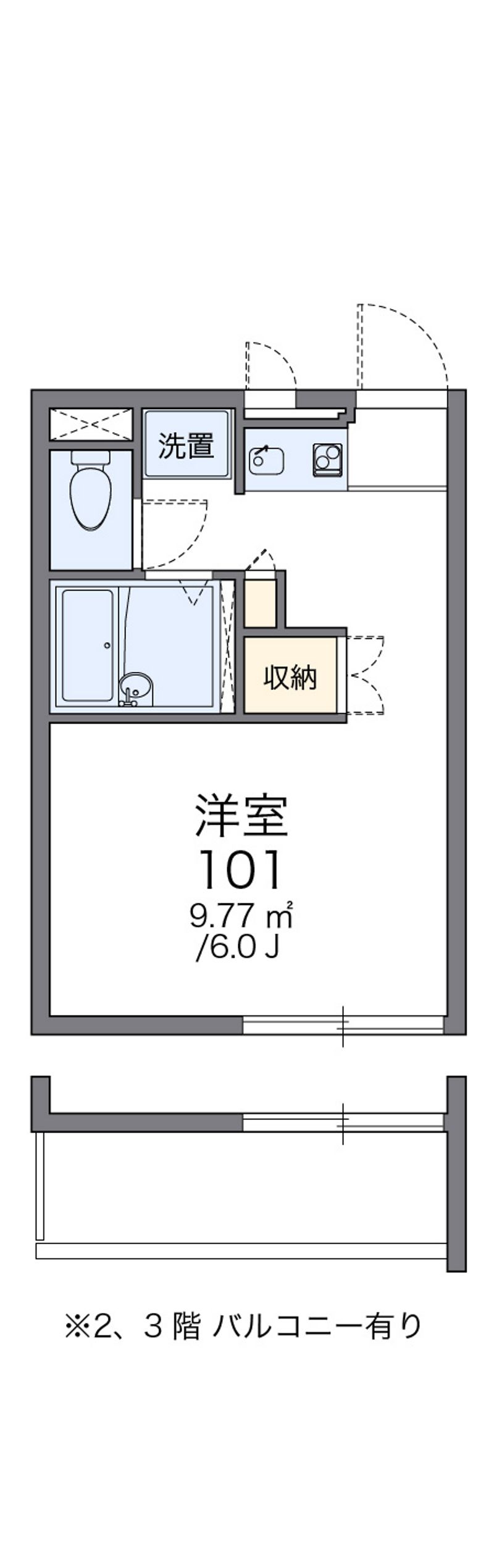 レオパレスシャルムⅡ 間取図