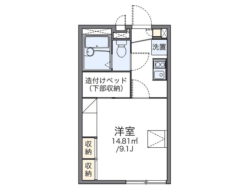 レオパレスリーザ美園 間取図