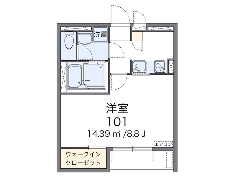レオネクスト清都Ⅱ 間取図