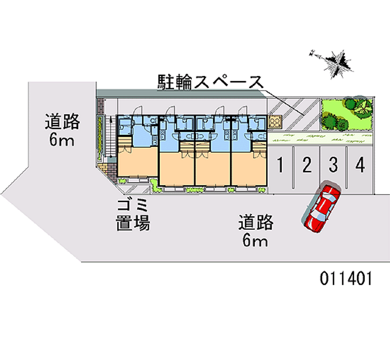 レオパレス土塔Ⅱ 月極駐車場