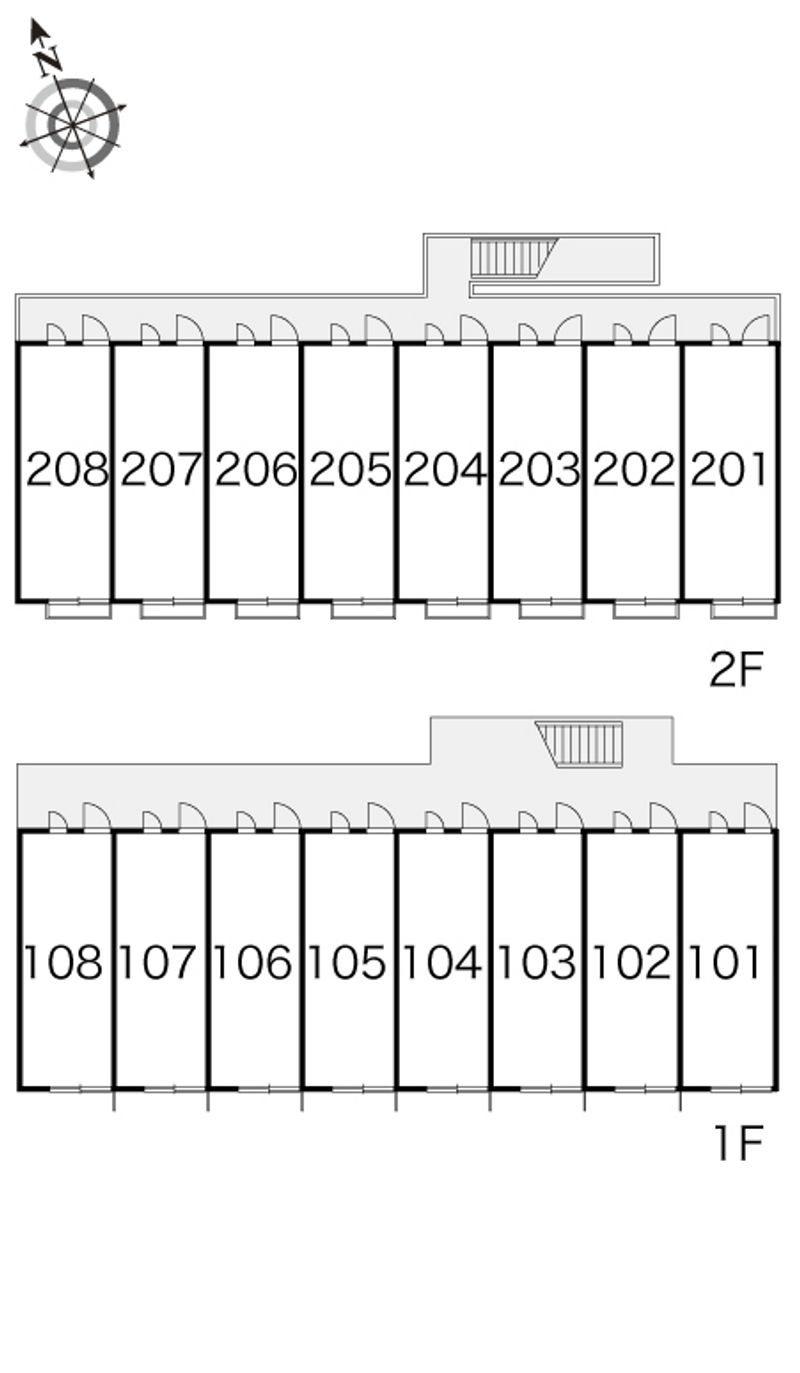 レオパレスタートルハウス　Ⅱ 間取り配置図