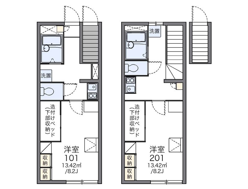 レオパレスフラーリッシュＡ 間取図