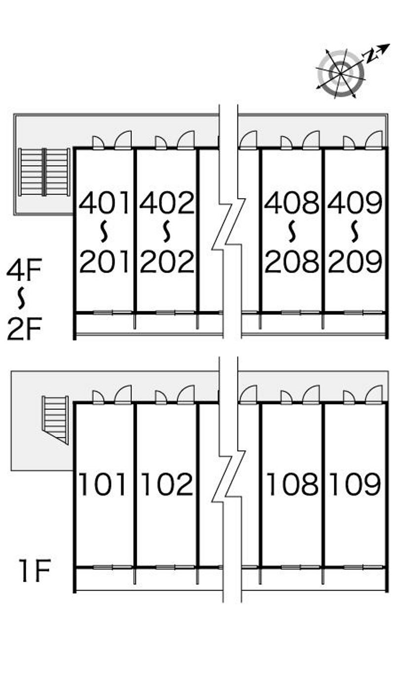 レオパレスミヤギノハギ 間取配置図