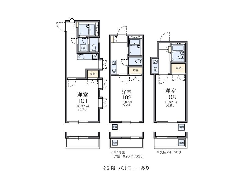 レオパレス姫路 間取図
