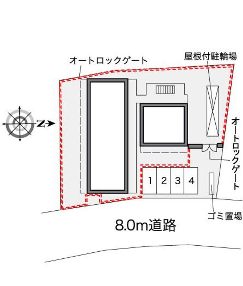 レオパレス沼南７ 配置図
