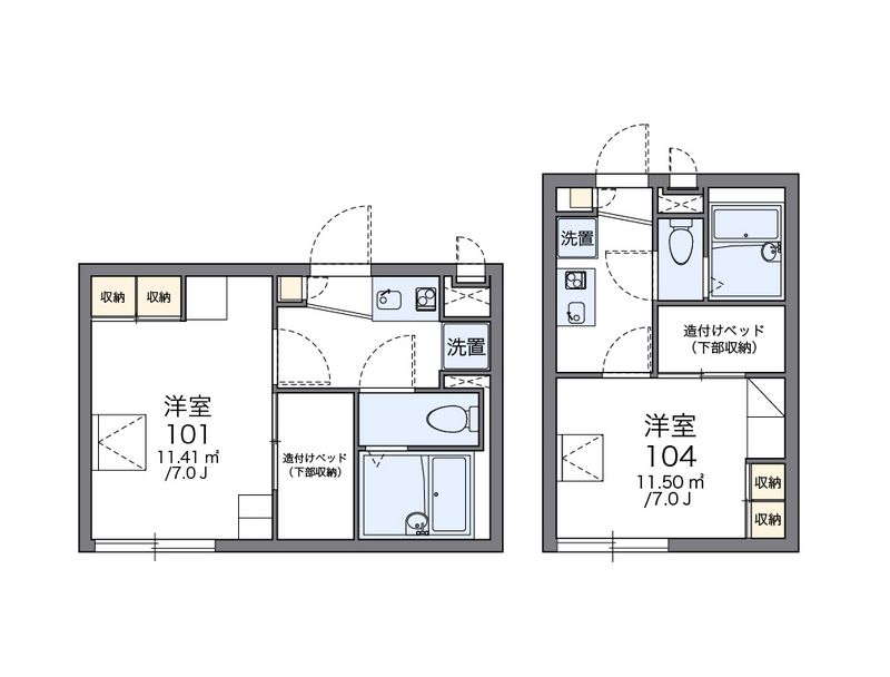 レオパレス桜花Ａ 間取図