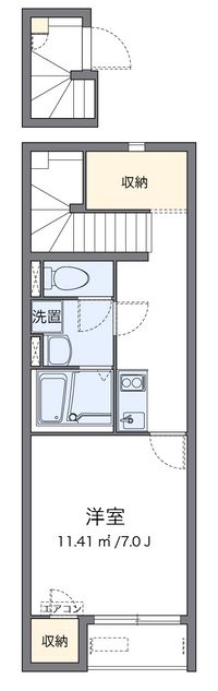 クレイノＷＩＮＤＳ　Ⅵ 間取り図