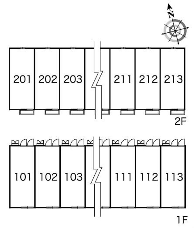 レオパレスアーク　カイト 間取り配置図