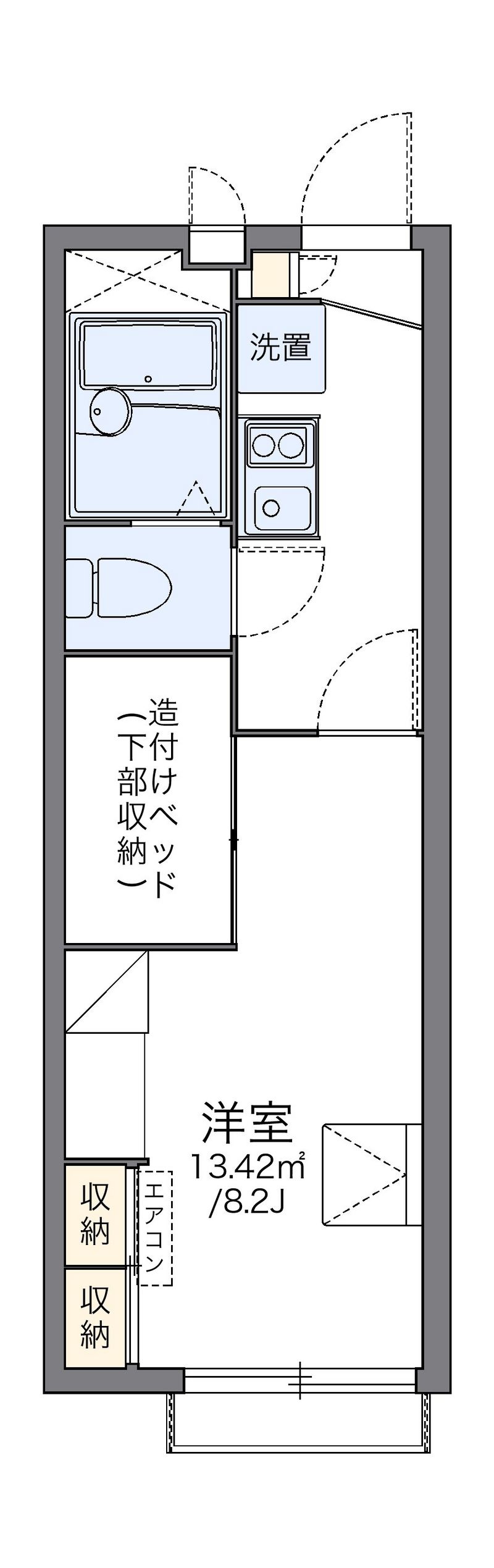 レオパレスサンバードＡ 間取図