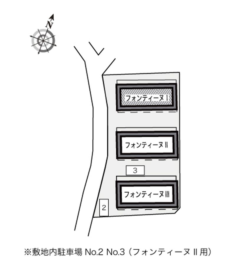 レオパレスフォンテーヌⅠ 配置図