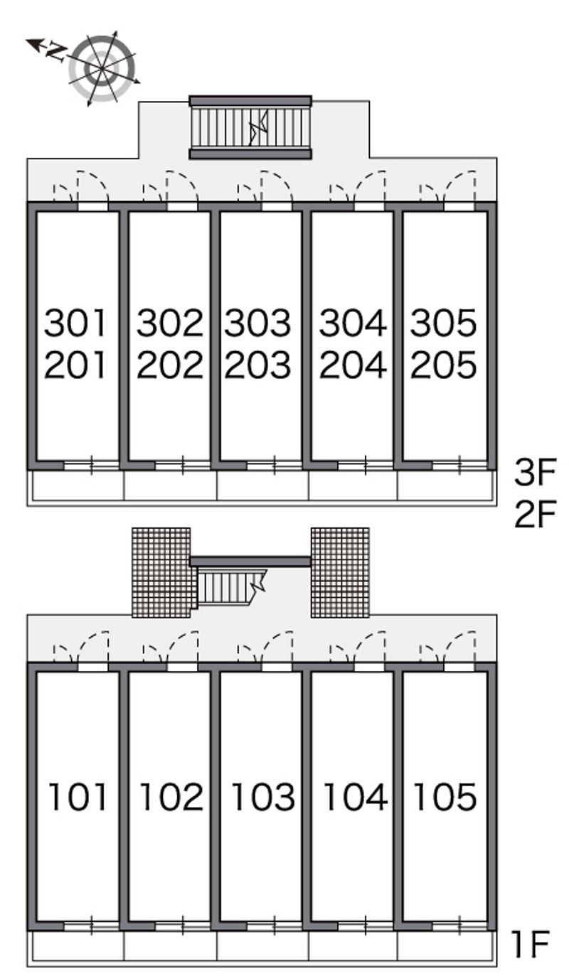 レオパレスバーディー 間取配置図