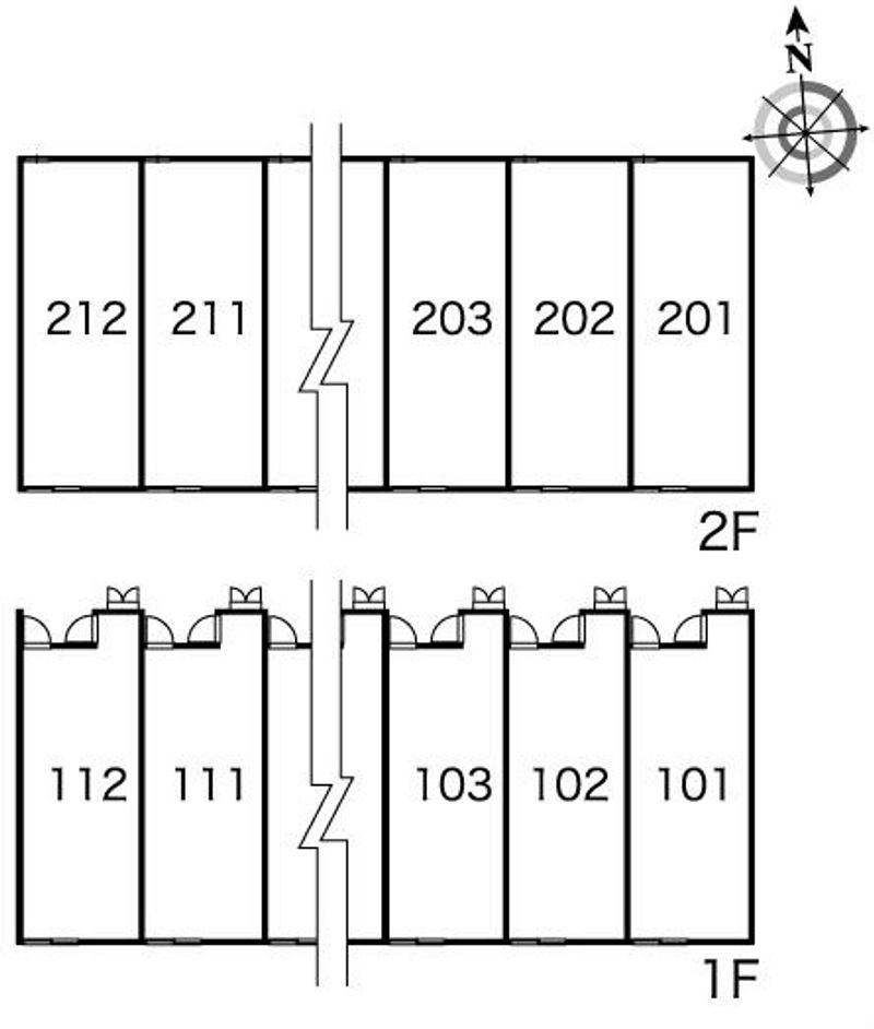 レオパレス竹林 間取配置図