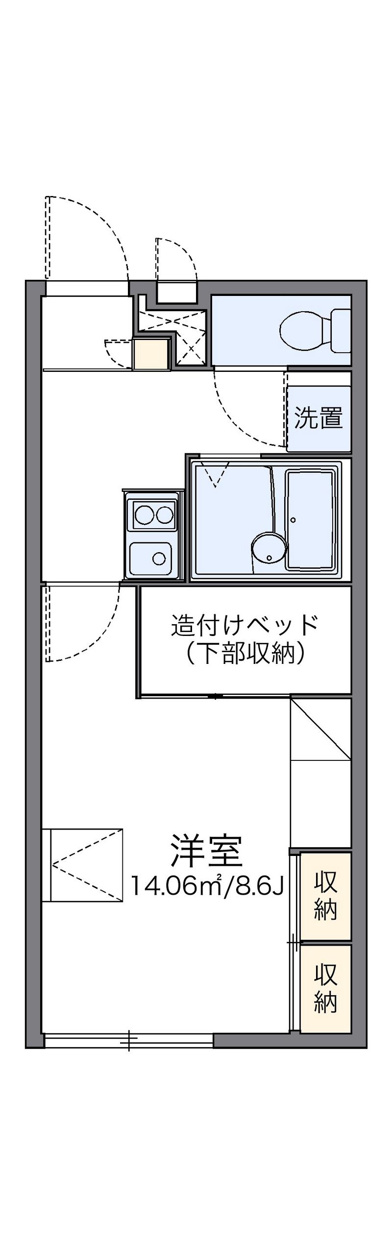 レオパレスセジュール 間取図
