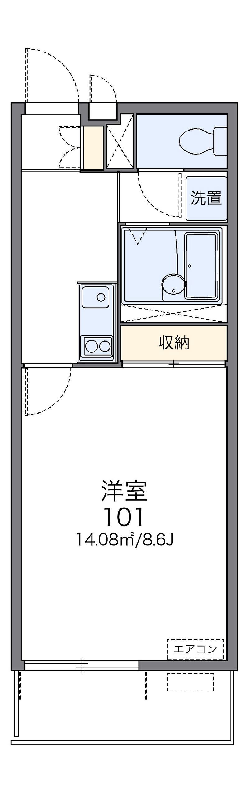 レオネクストＨａｒｖｅｓｔ 間取図